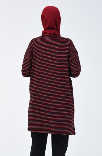 Striped Tunic Black Red 9001-02