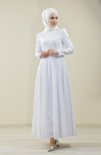 Habillé Hijab Blanc 7258-02