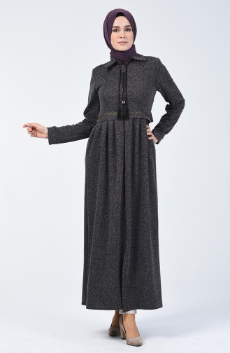 Abaya Karyağdı à Fermeture 5017-02 Pourpre 5017-02