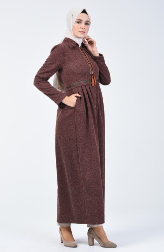 Abaya Karyağdı à Fermeture 5017-03 Bordeaux 5017-03