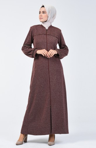 Abaya Karyağdı Manche Ballon 5022-05 Bordeaux 5022-05