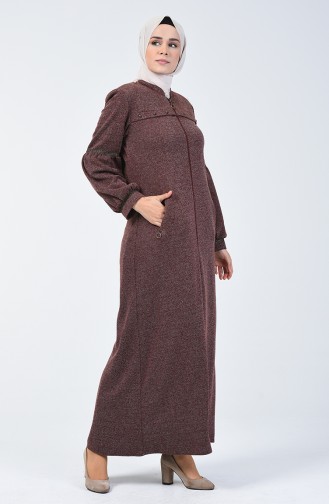 Abaya Karyağdı Manche Ballon 5022-05 Bordeaux 5022-05