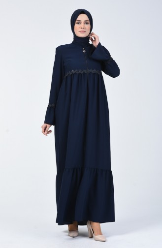 Abaya Guipure 5036-04 Bleu Marine 5036-04