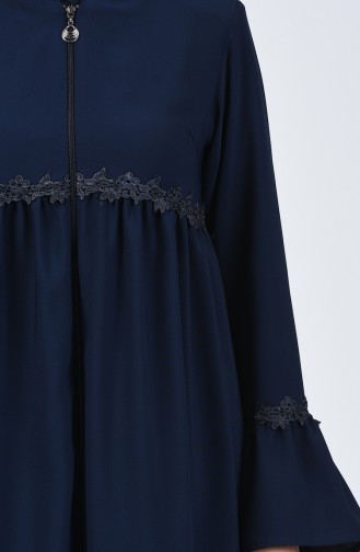 Abaya Guipure 5036-04 Bleu Marine 5036-04