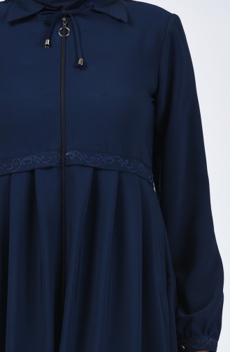 Abaya Brodée 5314-03 Bleu Marine 5314-03