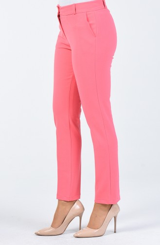 Pocket Detailed Classic Trousers Pink 3107PNT-02