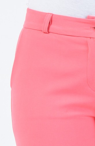 Pocket Detailed Classic Trousers Pink 3107PNT-02