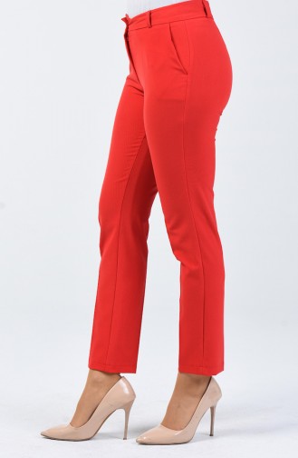 Classic Trousers with Pocket Detail 3109pnt-01 Red 3109PNT-01