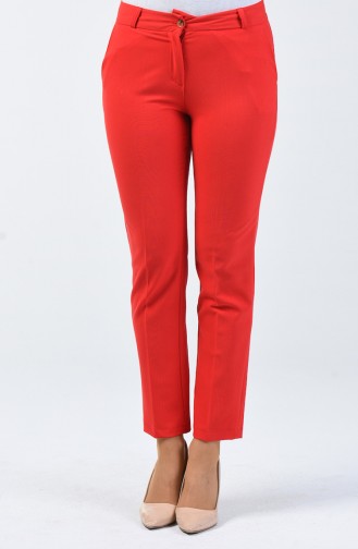Classic Trousers with Pocket Detail 3109pnt-01 Red 3109PNT-01