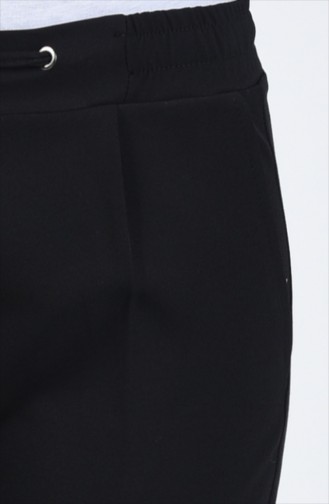 Straight Leg Pants with Pockets 3152-01 Black 3152-01