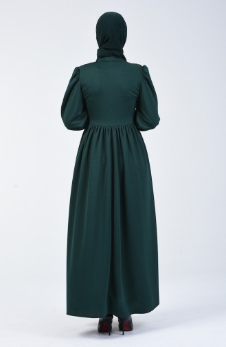 فستان مطوي أخضر زمردي 2001-02