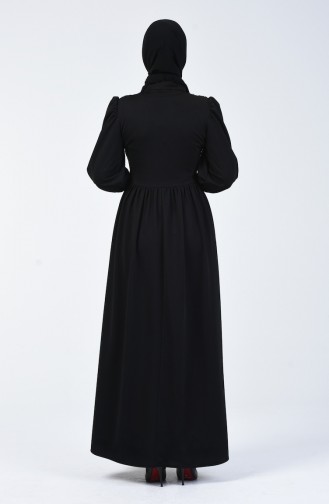 فستان مطوي أسود 2001-04