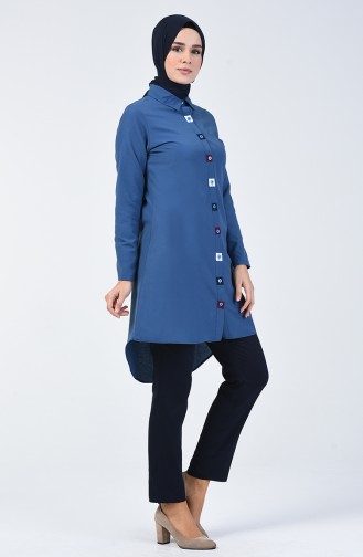 Light Navy Blue Tuniek 6437-02