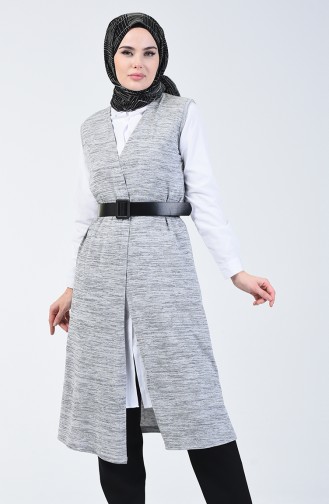 Gilet Long 7525-09 Gris Clair 7525-09