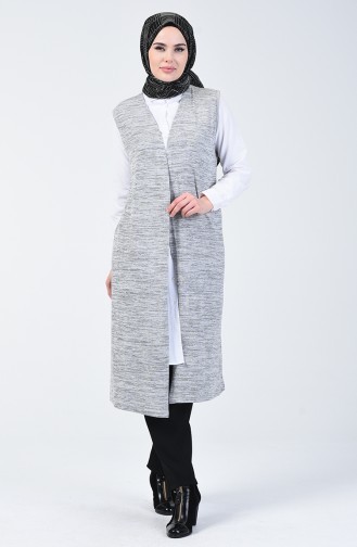 Gilet Long 7525-09 Gris Clair 7525-09