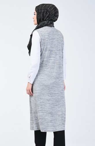 Gilet Long 7525-09 Gris Clair 7525-09