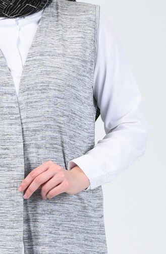 Gilet Long 7525-09 Gris Clair 7525-09