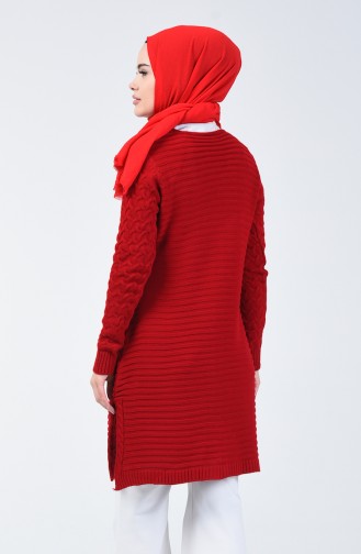 Pull Tricot Col V  5020-05 Rouge 5020-05