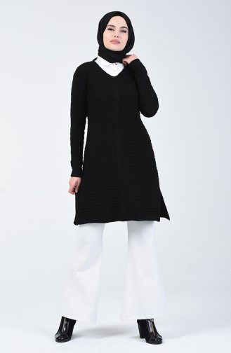 Pull Tricot Col V 5020-06 Noir 5020-06