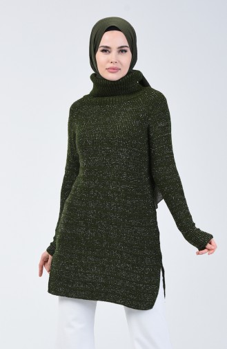 Tricot Silvery Sweater Dark Green 5021-04