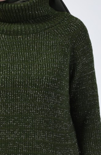 Tricot Silvery Sweater Dark Green 5021-04