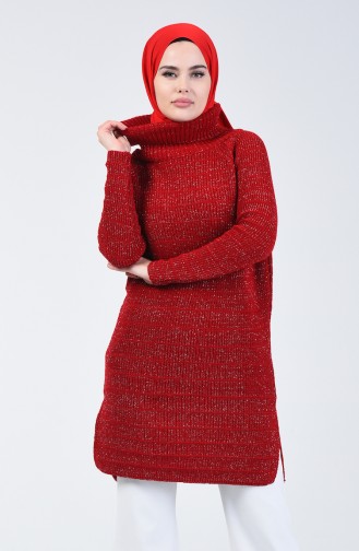 Tricot Silvery Sweater Red 5021-06