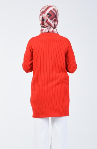 Tricot Corded Sweater Brick 4920A-01