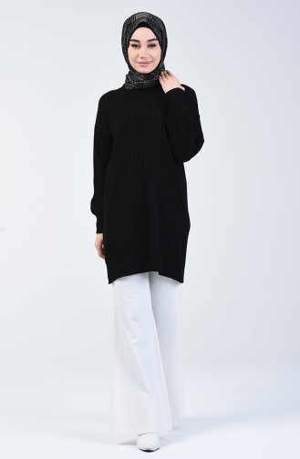 Triko Fitilli Kazak 4920A-03 Siyah