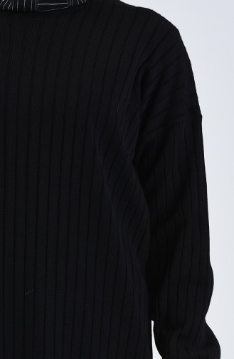 Triko Fitilli Kazak 4920A-03 Siyah