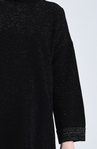 Pull Tricot à Paillettes 4956-02 Noir 4956-02