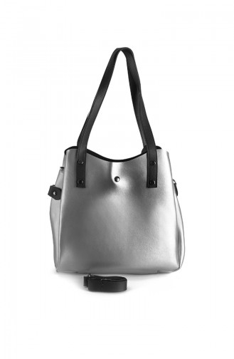 Women´s Shoulder Bag Silver 10667GU
