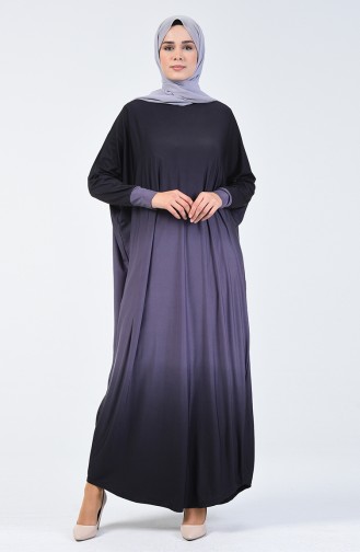 فستان بأكمام خفاش ليلكي 1908-07