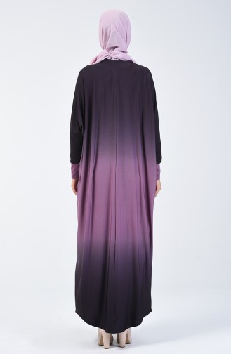 Beige-Rose Hijab Kleider 1908-08