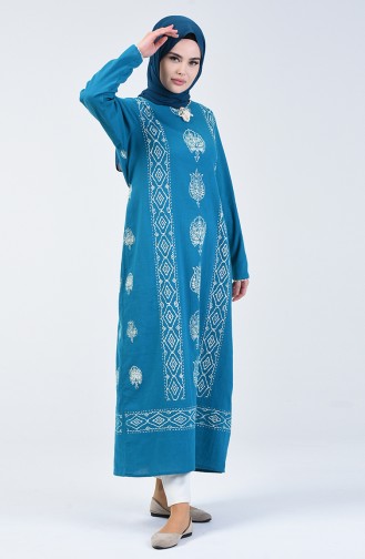 Long Tunic Turquoise 0062-05