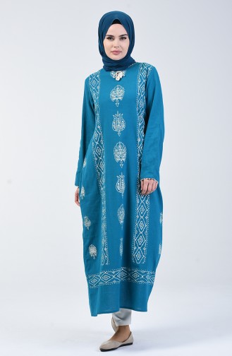 Long Tunic Turquoise 0062-05