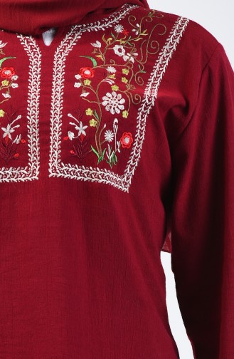 Claret Red Blouse 0011-01