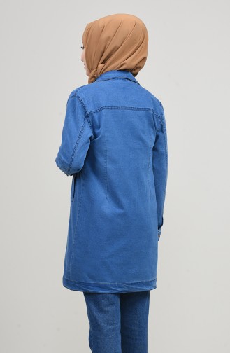 Pocket Denim Jacket Jeans Blue 1090-01