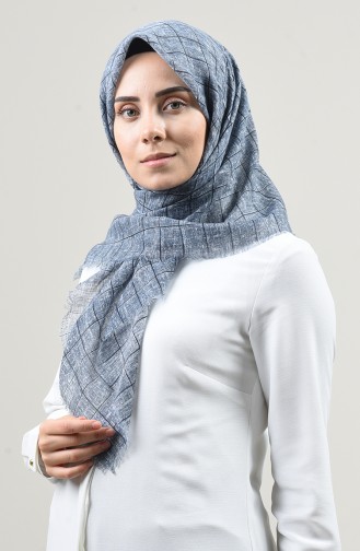 Echarpe à Motifs 2453-09 Bleu Clair 2453-09