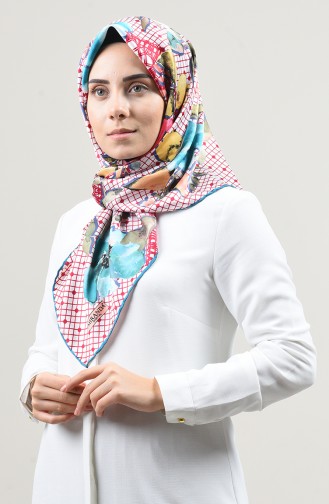 Patterned Rayon Scarf Petroleum 2457-01