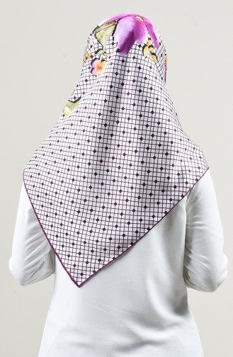 Patterned Rayon Scarf Magenta 2457-03