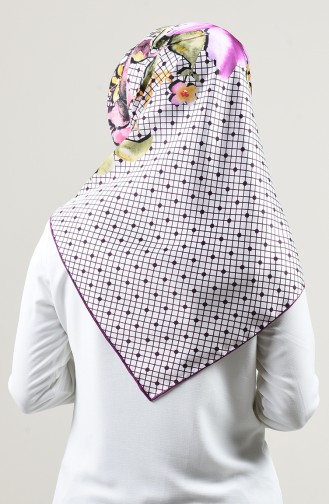 Patterned Rayon Scarf Magenta 2457-03