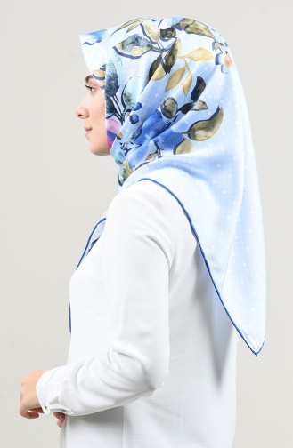 Patterned Rayon Scarf Blue 2457-05