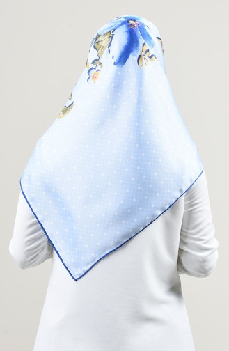 Patterned Rayon Scarf Blue 2457-05