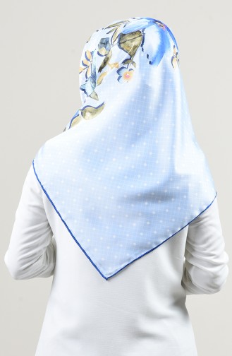 Patterned Rayon Scarf Blue 2457-05