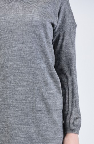 Pull Tricot Col V 0510-01 Gris 0510-01