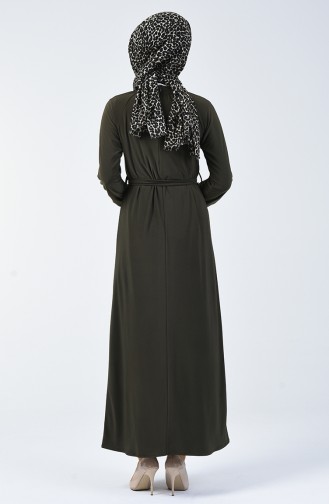 Sandy Kuşaklı Elbise 1933-01 Haki