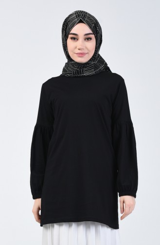 Balon Kol Basic Tunik 5811-10 Siyah