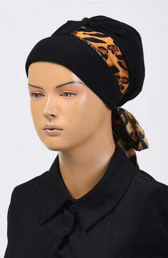 Bonnet à Motifs Leopard 7008-01 Noir 7008-01