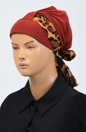 Bonnet à Motifs Leopard 7008-03 Brique 7008-03