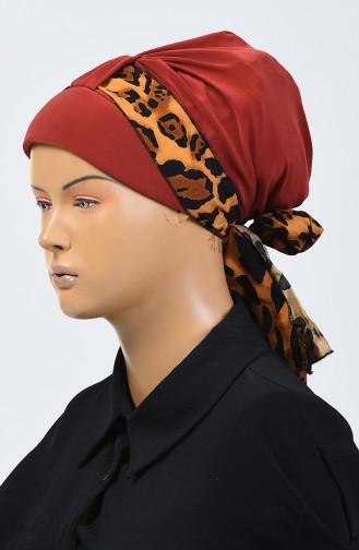 Bonnet à Motifs Leopard 7008-03 Brique 7008-03